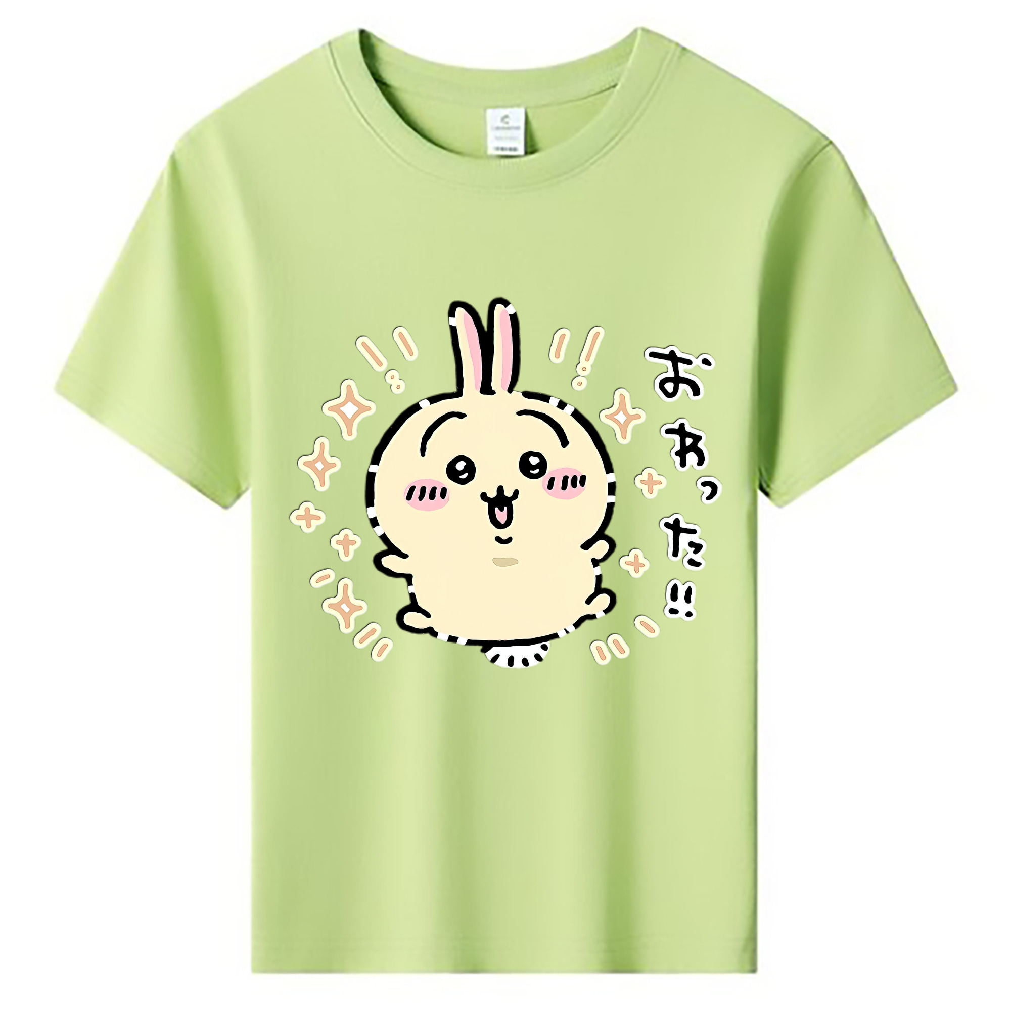 （画像用） ちいかわ うさぎ Chii-kawa usagi 綿100％キッズTシャツ（フロントプリント）